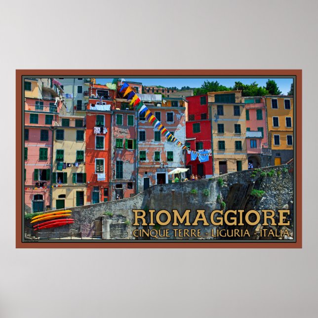 Riomaggiore Waterfront Houses Poster (Front)