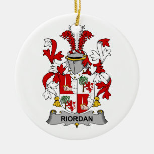 Riordan Family Crest Ceramic Tree Decoration