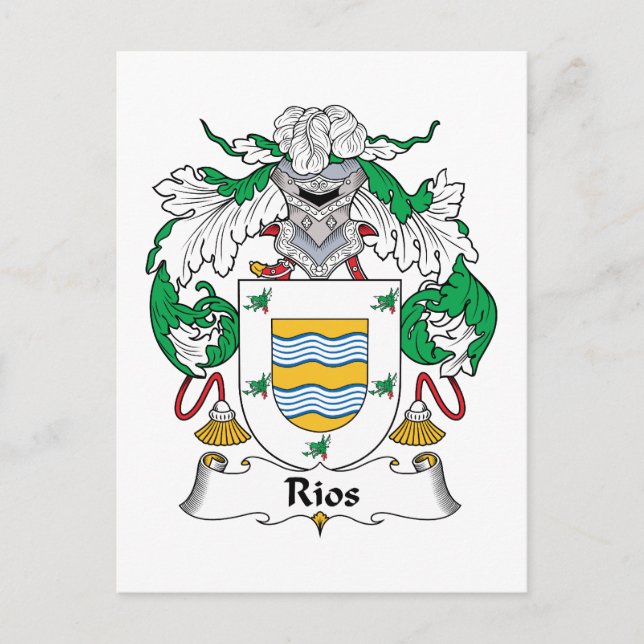 Rios Family Crest Postcard (Front)