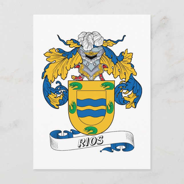 Rios Family Crest Postcard (Front)
