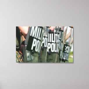 Riot control formation canvas print