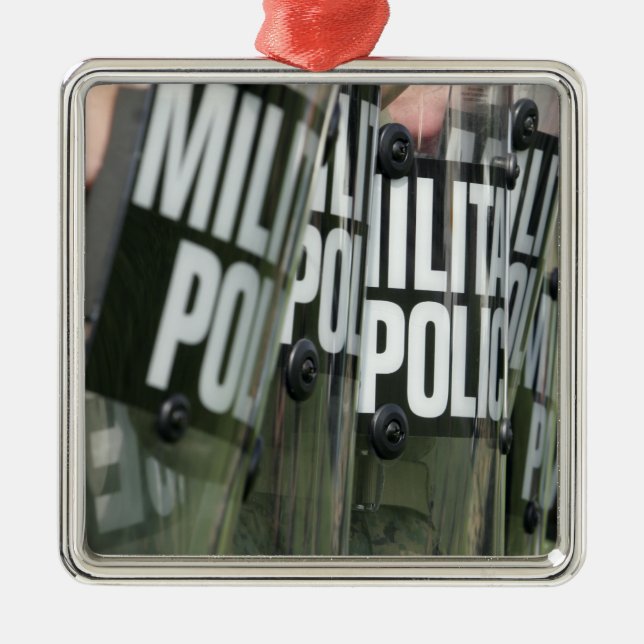 Riot control formation metal tree decoration (Front)