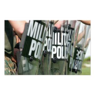Riot control formation photo print