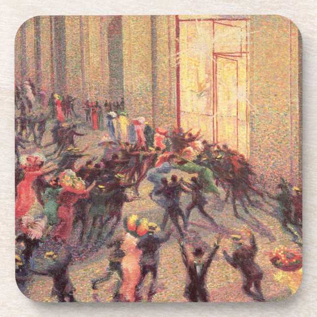 Riot in the Galleria, 1909 (oil on canvas) Coaster (Front)