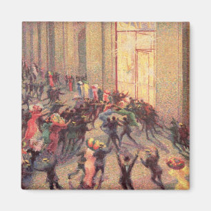 Riot in the Galleria, 1909 (oil on canvas) Magnet