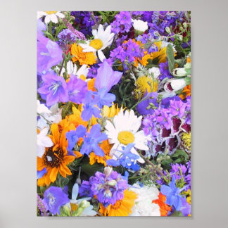 Riot of Floral Colors Poster