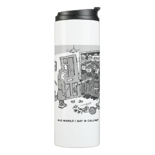Riot Police Raid a Property - Funny Police Theme Thermal Tumbler