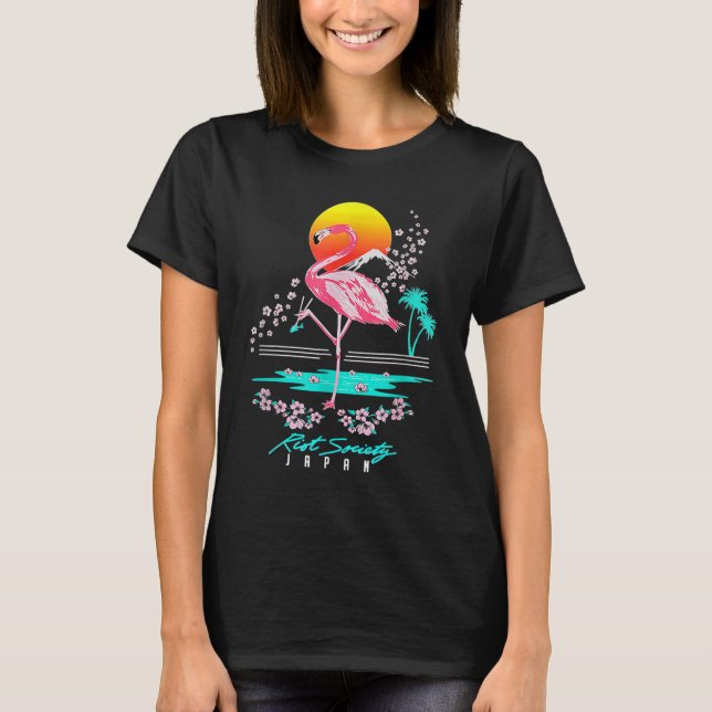 Riot-Society-Graphic-Embroidered Flamingo T-Shirt (Front)