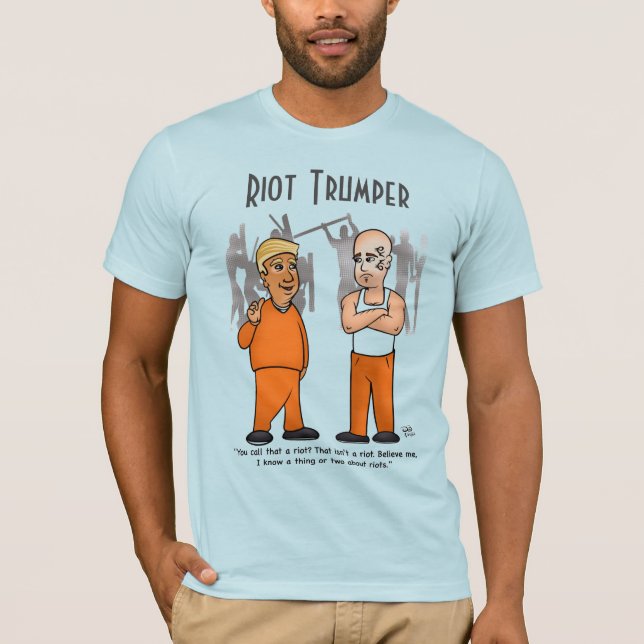 Riot Trumper Light Blue Men's T-Shirt (Front)