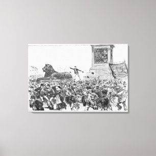 Riots in the West End of London Canvas Print