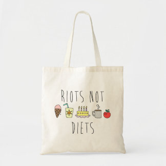 Riots Not Diets Budget Tote Bag