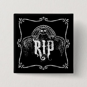 RIP 15 CM SQUARE BADGE