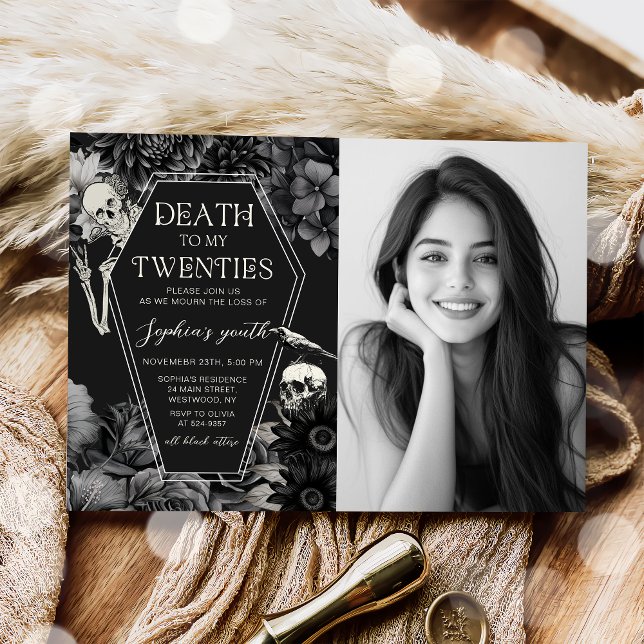 RIP 20s 30th Birthday Death to my Youth           Invitation (Creator Uploaded)