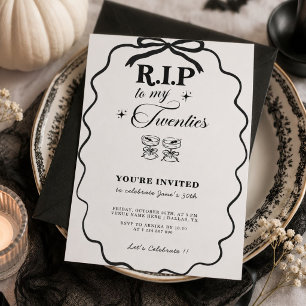 RIP 20s Death to My Youth 30th Birthday Invitation