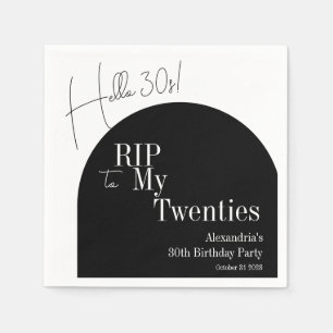 RIP 20s Hello 30s 30th birthday party Napkin