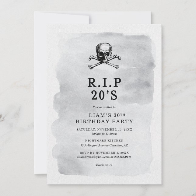 RIP 20's Invitation (Front)