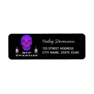 RIP 20s Twenties Purple Skull Gothic 30th Return