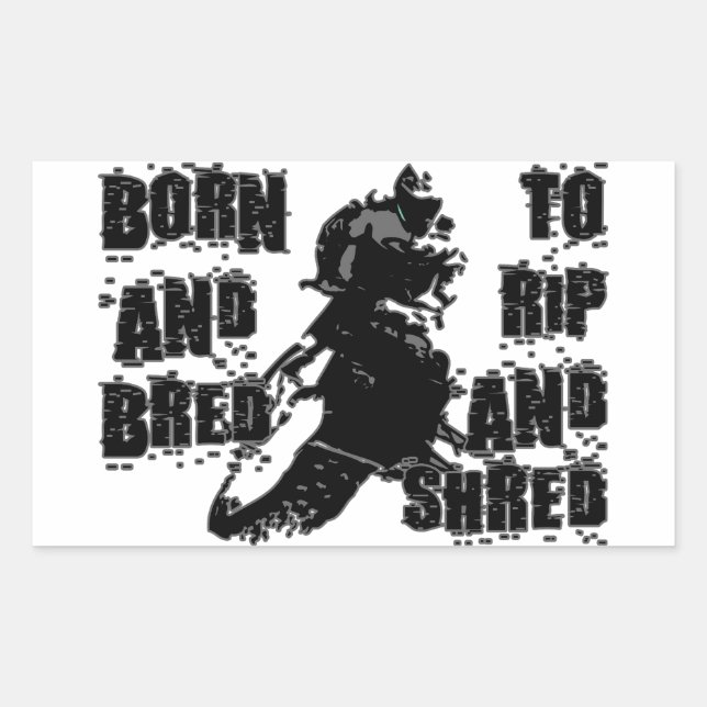Rip And Shred Rectangular Sticker (Front)