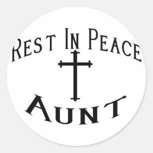 RIP Aunt Classic Round Sticker