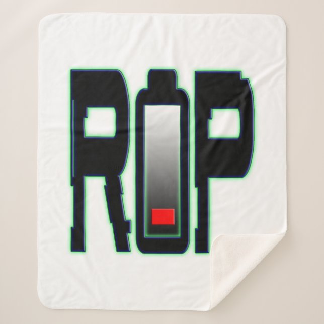 RIP Battery Sherpa Blanket (Front)