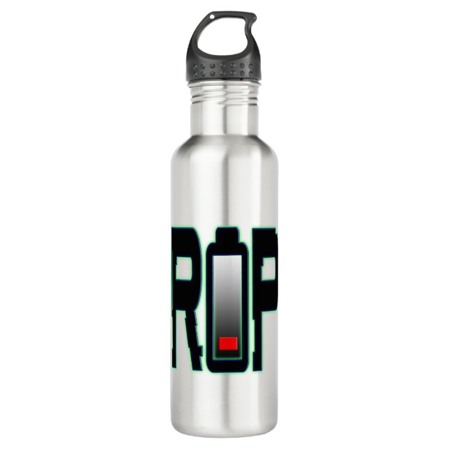 RIP Battery Water Bottle (Front)