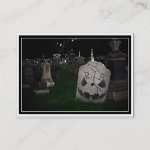 RIP Cemetery Tombstone Business Card
