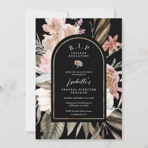 RIP College Education Funeral Director Invitation