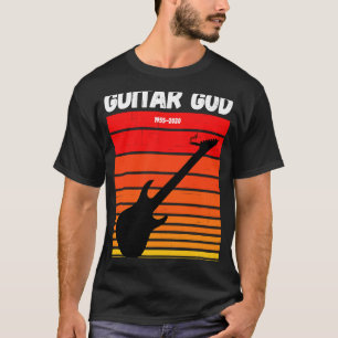 RIP Eddie Tribute RETRO GUITAR GOD Guitar With Cig T-Shirt