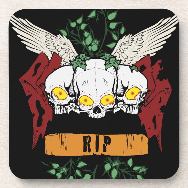 RIP Evil Skulls Coaster (Front)