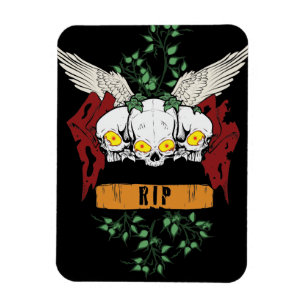 RIP Evil Skulls Magnet