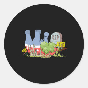 Rip Gop Dead Elephant Republican Protest Classic Round Sticker