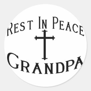 RIP Grandpa Classic Round Sticker