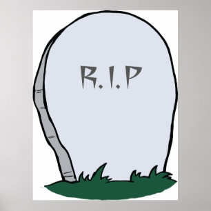 RIP Gravestone Poster