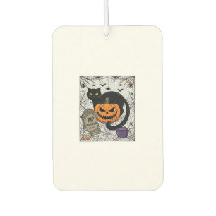 Rip Halloween Black Cat Pumpkin Tombstone Cauldron Car Air Freshener