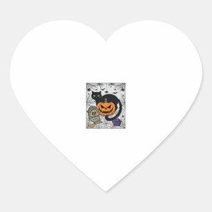 Rip Halloween Black Cat Pumpkin Tombstone Cauldron Heart Sticker