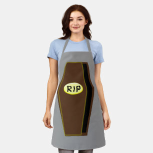 RIP Halloween Coffin of Doom Apron