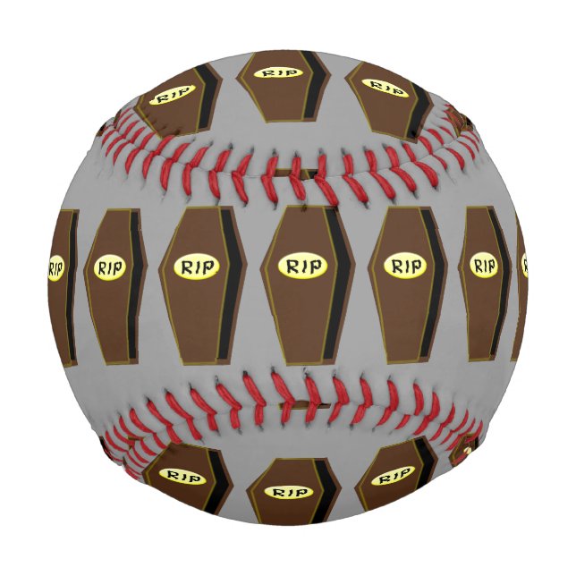 RIP Halloween Coffin of Doom Baseball (Front)