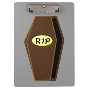 RIP Halloween Coffin of Doom Clipboard
