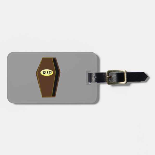 RIP Halloween Coffin of Doom Custom Luggage Tag (Front Horizontal)