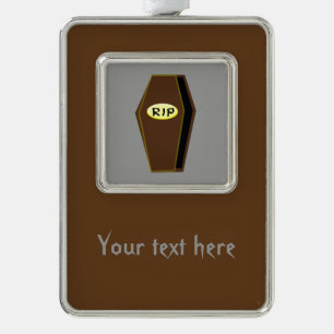 RIP Halloween Coffin of Doom Custom Ornament