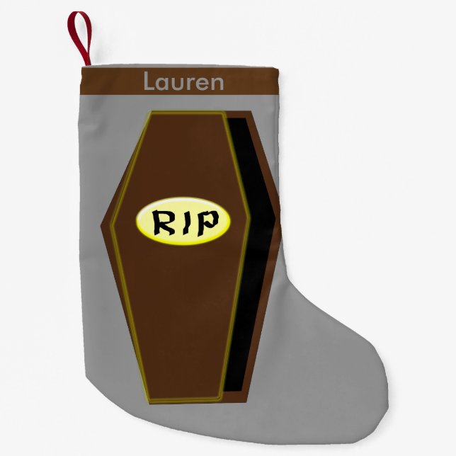 RIP Halloween Coffin of Doom Custom Stocking (Front)