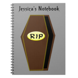 RIP Halloween Coffin of Doom Customisable Notebook