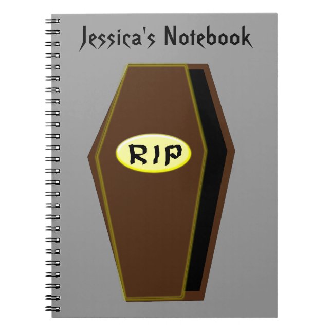 RIP Halloween Coffin of Doom Customisable Notebook (Front)