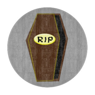 RIP Halloween Coffin of Doom Cutting Board