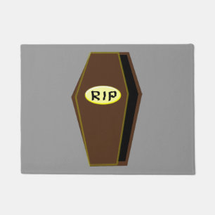RIP Halloween Coffin of Doom Doormat