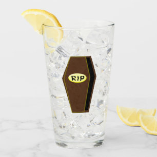 RIP Halloween Coffin of Doom Glass
