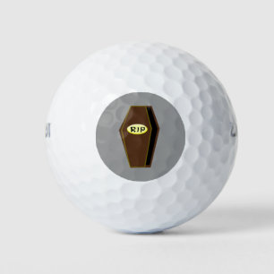 RIP Halloween Coffin of Doom Golf Ball