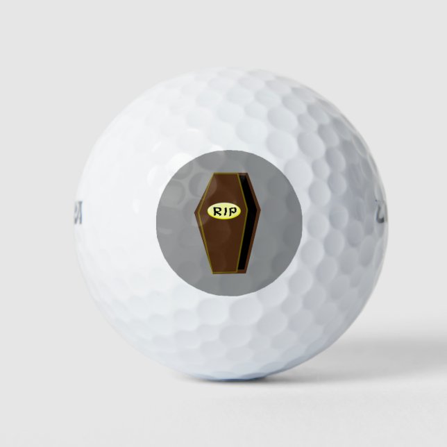 RIP Halloween Coffin of Doom Golf Ball (Front)