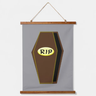 RIP Halloween Coffin of Doom Hanging Tapestry