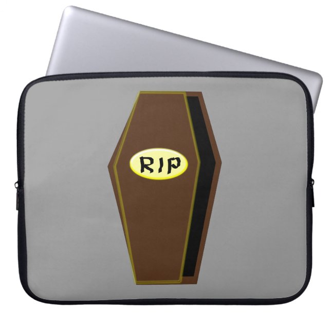 RIP Halloween Coffin of Doom Laptop Bag (Front)